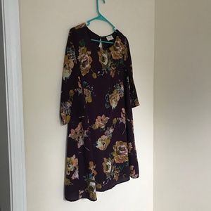 Modcloth Everly Floral Flowy Boho Swing Dress